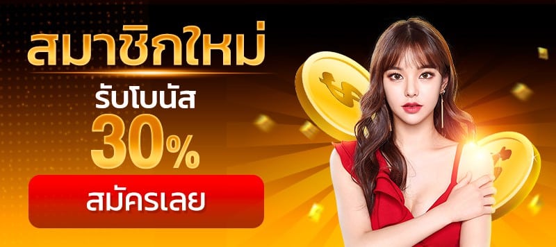 สมาชิกใหม่ โบนัส 30%